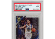 2019 Panini Clearly Donruss Stephen Curry #13 Holo Gold #'d 1/5 PSA 9 Mint!