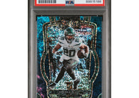 2022 Panini Select Breece Hall #222 Club Level Cosmic Prizm New York Jets rookie football card professionally graded PSA 10 GEM MINT.