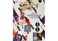 2024-25 Panini Select Basketball Blaster Box featuring NBA rookies and stars, Concourse, Premier Level and Courtside cards, plus colorful Select Prizm parallels.