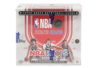 2025-26 Topps NBA Hoops Basketball Jumbo Box factory-sealed featuring Jumbo-exclusive parallels, rookie cards, autograph cards, and officially licensed NBA trading cards available at MP Sports Cards in Carver, Massachusetts.