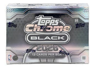 2026 Topps Chrome Black Basketball Hobby Box featuring basketball rookies, stars, autographs, refractor parallels and premium Topps Chrome cards.