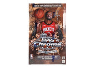 2025-26 Topps Chrome Cactus Jack Basketball Hobby Box factory-sealed featuring Hobby-exclusive Chrome Refractors, autograph cards, Superfractors, and premium basketball trading cards available at MP Sports Cards in Carver, Massachusetts.