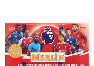 2025-26 Topps Merlin EPL Soccer Hobby Box factory sealed soccer trading card box from MP Sports Cards in Carver MA.