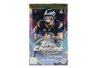 2025 Topps Chrome Cosmic Football Hobby Box factory-sealed featuring Cosmic Refractors, rookie cards, autograph cards, and premium chrome NFL trading cards available at MP Sports Cards in Carver, Massachusetts.