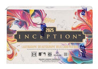 2025 Topps Inception Baseball Hobby Box factory-sealed featuring on-card rookie autographs, patch autograph cards, premium memorabilia cards, and high-end MLB trading cards available at MP Sports Cards in Carver, Massachusetts.