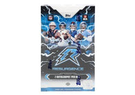 2025 Topps Resurgence Football Hobby Box featuring NFL trading cards, hobby-exclusive parallels, rookie cards, autograph cards, premium inserts, and Topps football collectibles.