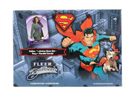 2025 Upper Deck Fleer Brilliants Superman Mega Box featuring Superman characters, colorful parallels, premium Fleer Brilliants designs and collectible DC trading cards.