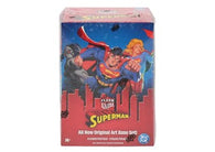 2025 Upper Deck Fleer Ultra Superman Blaster Box factory sealed featuring Superman, Supergirl, Lex Luthor, DC Universe characters, premium inserts, and collectible trading cards available at MP Sports Cards in Carver, Massachusetts.
