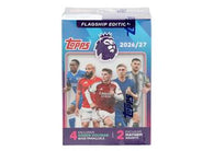 2026-27 Topps Flagship Premier League EPL Soccer Value Box with 60 cards, Green Voltage parallels, Mayhem inserts, stars, rookies and Future Stars.