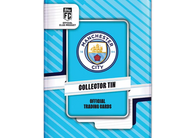 2026-27 Topps Manchester City Collector Tin with 35 soccer cards, two numbered parallels, Gold Vault cards and autograph card chases.