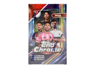 2026 Topps Chrome MLS Soccer Hobby Box featuring MLS stars, rookies, two autographs, refractor parallels and premium Chrome soccer cards.