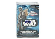 2026 Topps Chrome Star Wars Value Box with 32 cards and four exclusive RayWave Refractors featuring Star Wars characters, inserts and autograph chases.