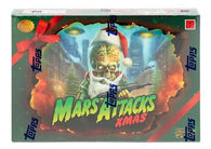 2026 Topps Mars Attacks Christmas Hobby Box featuring holiday-themed Mars Attacks trading cards, Martian artwork, parallels and autograph chases.