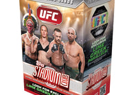 2026 Topps Stadium Club UFC Value Box featuring UFC fighters, rookies, full-bleed Stadium Club photography, colorful parallels and collectible UFC trading cards.