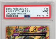 2015 PokéMon TCG FA/M Rayquaza EX #98 Ancient Origins PSA 9