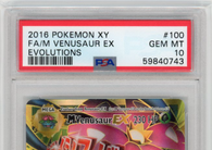 2016 PokéMon TCG FA/M Venusaur EX #100 Evolutions PSA 10