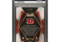 2021 Panini Select Ja'Marr Chase #147 Premier Level Dragon Scale Prizm rookie numbered to 89 and professionally graded PSA 10 GEM MINT.