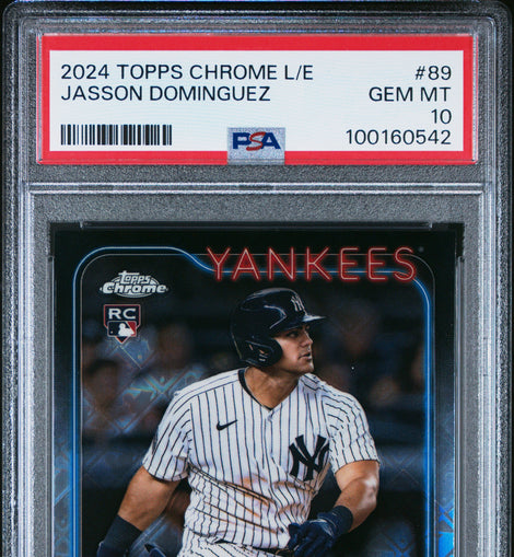 2024 Topps Chrome Logofractor Edition Jasson Dominguez PSA 10