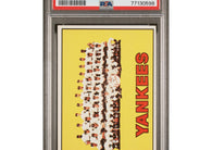 1967 Topps New York Yankees Team #131 vintage baseball card featuring the Mickey Mantle era Yankees professionally graded PSA 7 NM.
