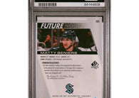 2022-23 Upper Deck SP Authentic Matty Beniers #103 Future Watch Autograph rookie numbered to 999 Seattle Kraken hockey card graded PSA 10.