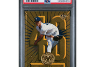 1997 Leaf 22 Karat Gold Leaf Stars Andy Pettitte #12 serial numbered to 2500 New York Yankees baseball card graded PSA 8 NM-MT.