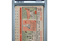 1956 Topps Ernie Banks #15 Gray Back Chicago Cubs vintage baseball card professionally graded PSA 1 PR.