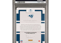 2017 Panini Donruss The Rookies Cooper Kupp #18 rookie autograph numbered to 499 Los Angeles Rams football card graded PSA 10 GEM MINT.
