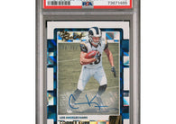 2017 Panini Donruss The Rookies Cooper Kupp #18 rookie autograph numbered to 499 Los Angeles Rams football card graded PSA 10 GEM MINT.