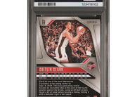 2024 Panini Prizm WNBA Caitlin Clark #22 Blue Velocity Prizm Indiana Fever rookie basketball card professionally graded PSA 9 MINT.