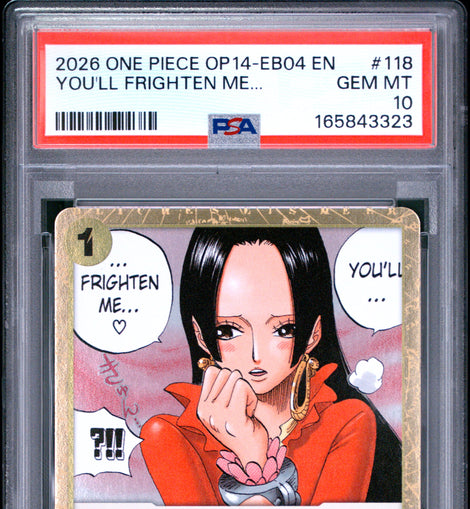 2026 One Piece #OP14-118 You’ll Frighten Me... Alternate Art PSA 10