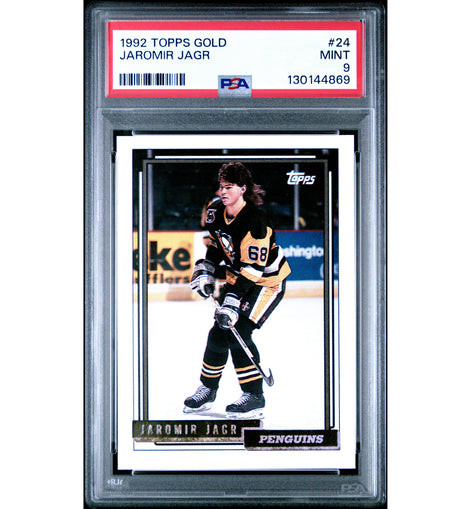 1992-93 Topps Gold Jaromir Jagr PSA 9 MINT Penguins
