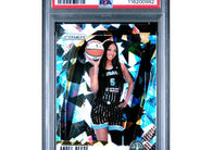 2024 Panini Prizm WNBA Angel Reese #147 Ice Prizm Chicago Sky rookie basketball card professionally graded PSA 9 MINT.