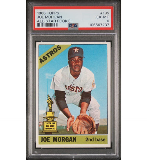 1966 Topps Joe Morgan All-Star Rookie #195 Houston Astros vintage baseball card professionally graded PSA 6 EX-MT.