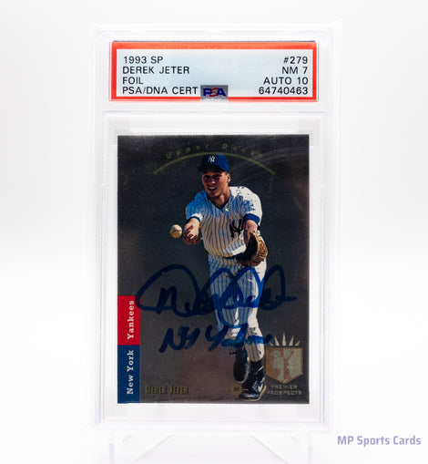1993 SP Derek Jeter #279 Foil PSA 7 Auto 10 Rookie Card Yankees