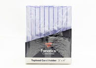 Fanatics Collectibles Thick 240pt Top Loaders 10 Count for protecting 240pt jumbo patch cards, memorabilia cards, relic cards, thick autograph cards, booklet-style cards, and premium sports trading cards.