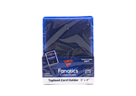 Fanatics Collectibles 59pt Top Loaders 25 Count for protecting 59pt patch cards, memorabilia cards, relic cards, thick autograph cards, premium inserts, and sports trading cards.