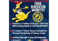 Pro-Mold Third Generation 180pt Magnetic Card Holder with protective sleeve for 180pt patch cards, memorabilia cards, relic cards, thick autograph cards, and premium sports trading cards.