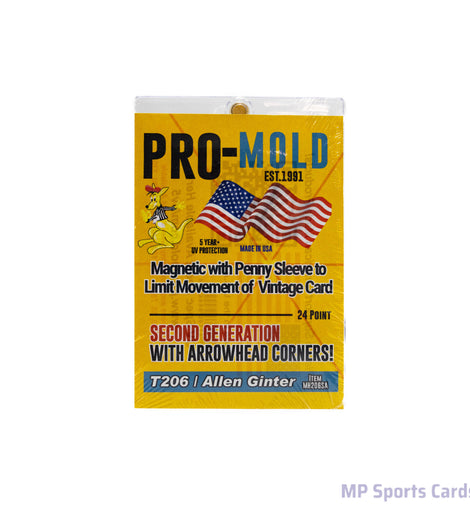 Pro-Mold T206 and Allen & Ginter 2nd Generation Magnetic Card Holder for tobacco-size vintage baseball cards, Allen & Ginter cards, and specialty-size sports trading cards.