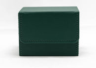 Pro Safe Premium Deck Case Green for storing and protecting sleeved trading card decks for Pokémon, Magic: The Gathering, Yu-Gi-Oh!, Disney Lorcana, One Piece, Star Wars Unlimited, and other TCGs.