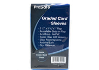 Pro Safe Graded Card Sleeves 100 Count for protecting PSA, BGS, SGC, and other graded trading card slabs from scratches, dust, and everyday handling.