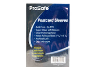 Pro Safe Postcard Sleeves 100 Count for protecting vintage postcards, photographs, autographed postcards, oversized trading cards and promotional collectibles.