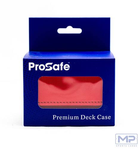 Pro Safe Premium Deck Case Red magnetic side-loading TCG storage box with 120 sleeved card capacity.