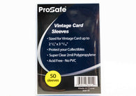 Pro Safe Vintage Card Sleeves 50 count for protecting larger vintage baseball, football, basketball and hockey trading cards.