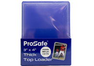 Pro Safe 3 x 4 inch 180pt Thick Toploader 10-count pack for protecting jumbo patch cards, relic cards, memorabilia cards, and thick autograph sports trading cards at MP Sports Cards in Carver, Massachusetts.