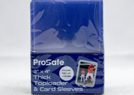Pro Safe 130pt Thick Top Loader & Card Sleeves 10 Count combo pack with 10 rigid top loaders and 10 soft sleeves for protecting memorabilia, patch, relic, autograph, and thick trading cards.