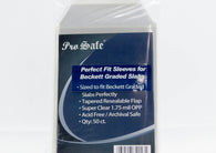 Pro Safe Perfect Fit Sleeves for Beckett Graded Slabs 50 Count protecting BGS and BVG graded trading cards from scratches, dust, fingerprints, and everyday handling.