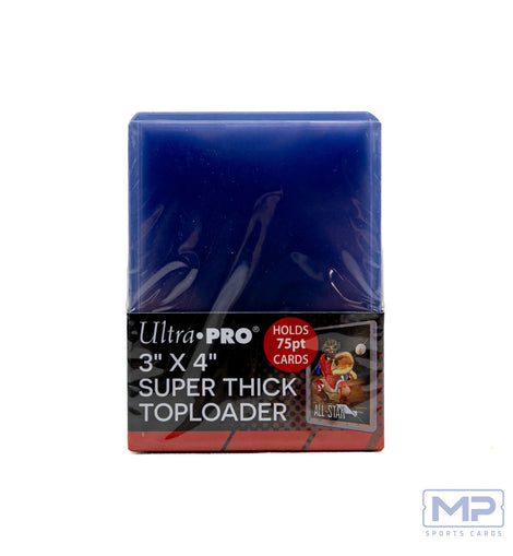 Ultra PRO 3 x 4 inch 75pt thick top loaders 25 count for protecting relic, patch, autograph and premium trading cards.