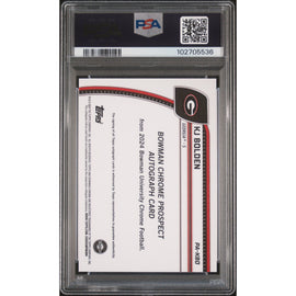 2024 Bowman University Chrome KJ Bolden Chr Pros Au-Red Shimmer #'d 1/5 PSA 10!
