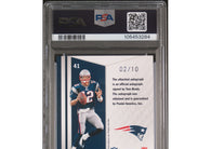2010 Panini Epix Tom Brady #41 Autograph Red #'d 2/10 PSA 6 NE Patriots!