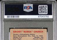 1951 Bowman Emory Church #149 PSA 2